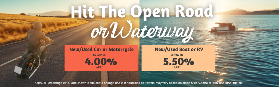 Hit the open road or waterway